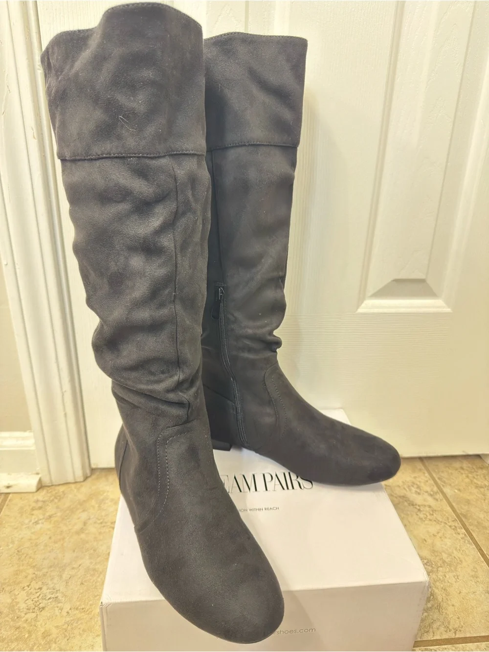 Dream Pairs Black Over-the-Knee Slouch Boot
